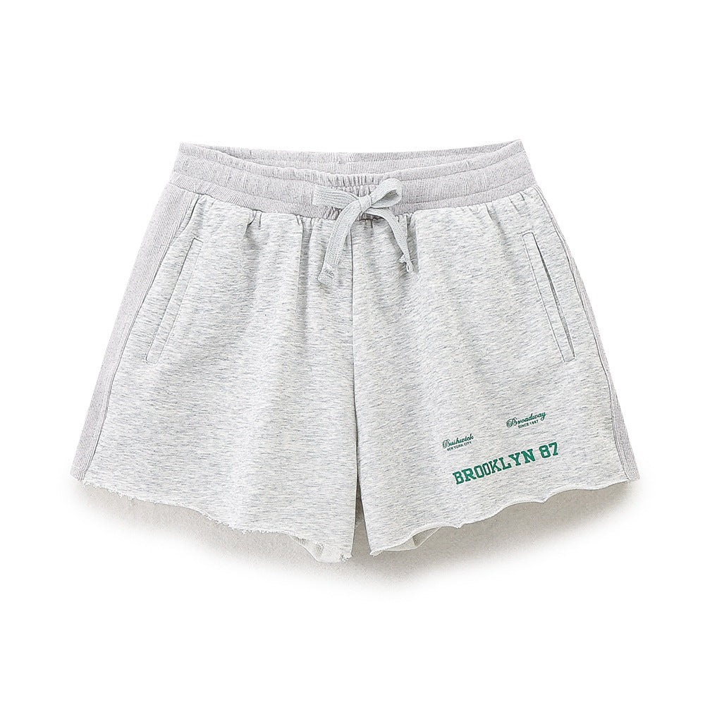 Dame afslappede fritidsshorts med elastisk talje og praktiske lommer Skovae