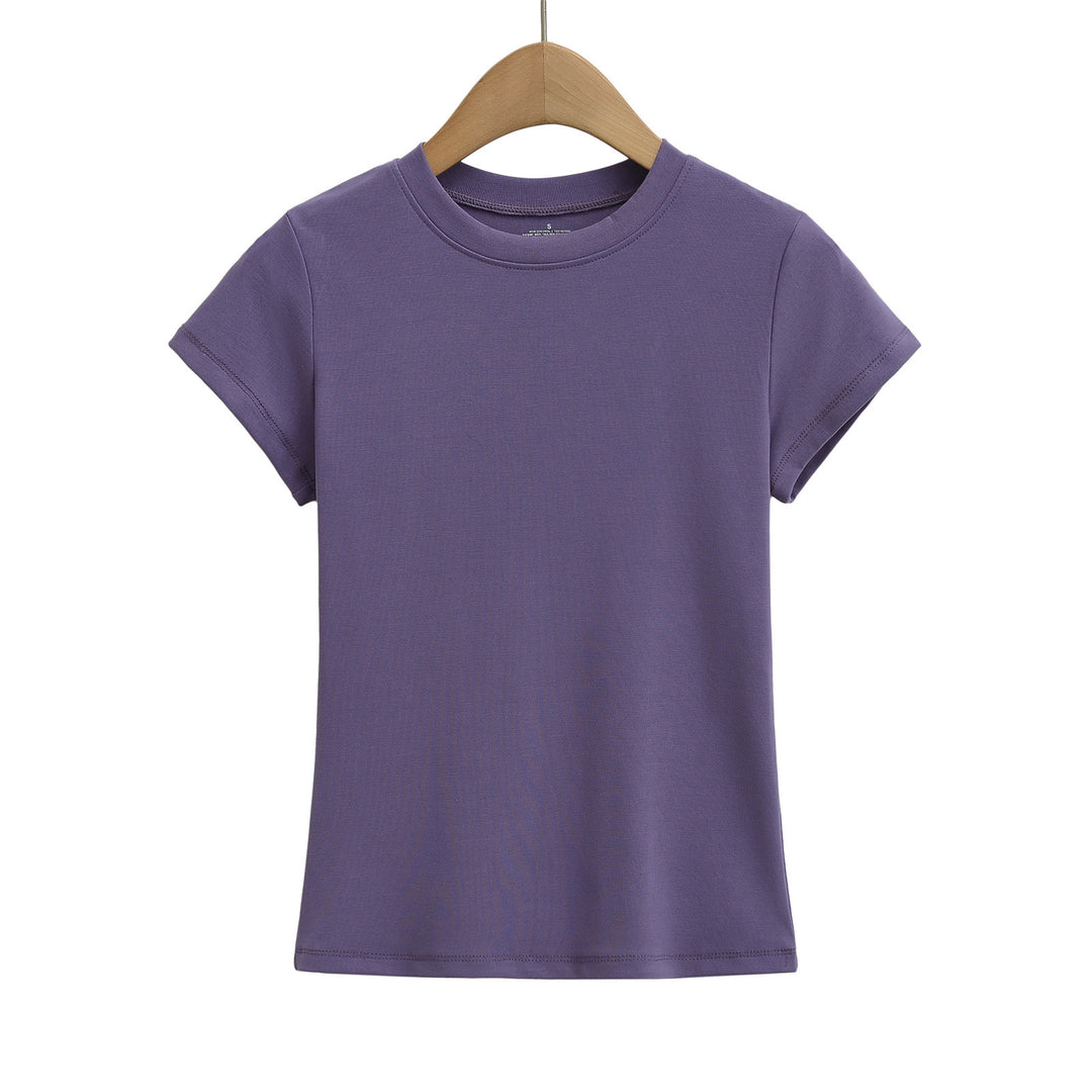 Dame klassisk Rundhals T-shirt lavet af blødt bomuldsstof Stilla