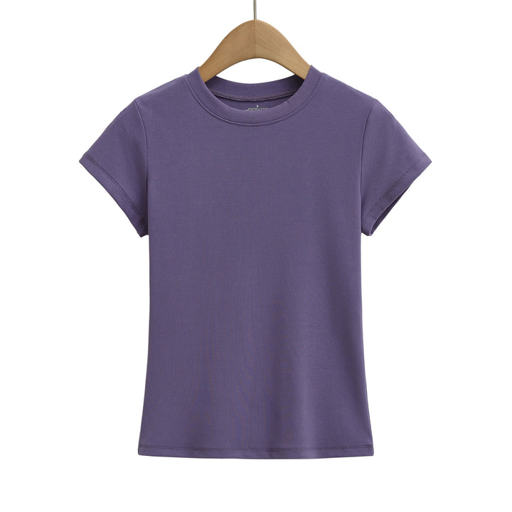Dame klassisk Rundhals T-shirt lavet af blødt bomuldsstof Stilla