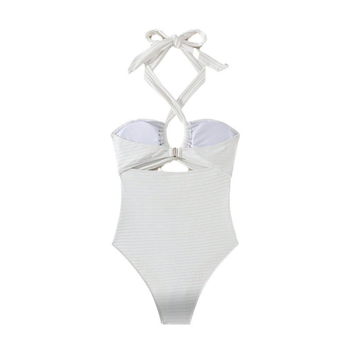Dame Cut-Out Crisscross Enkelt Stykke Badedragt Stilla