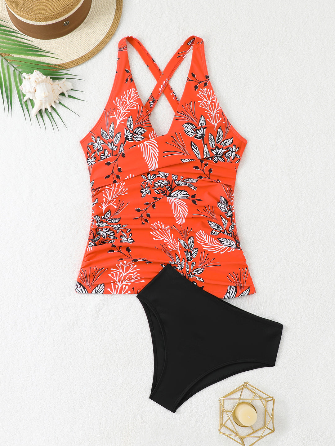 Dame flatterende ruched tankini sæt Stilla
