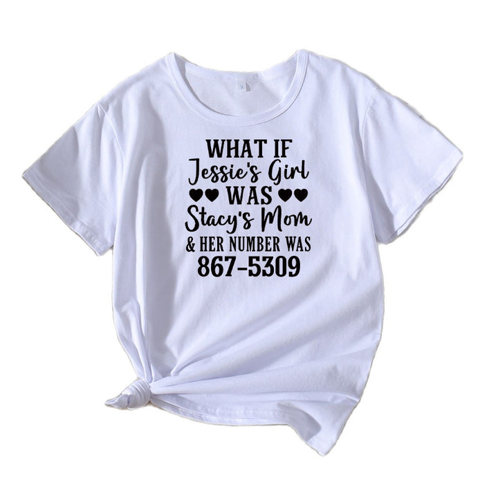 Dame Fritids Humoristisk Grafisk T-shirt Stilla