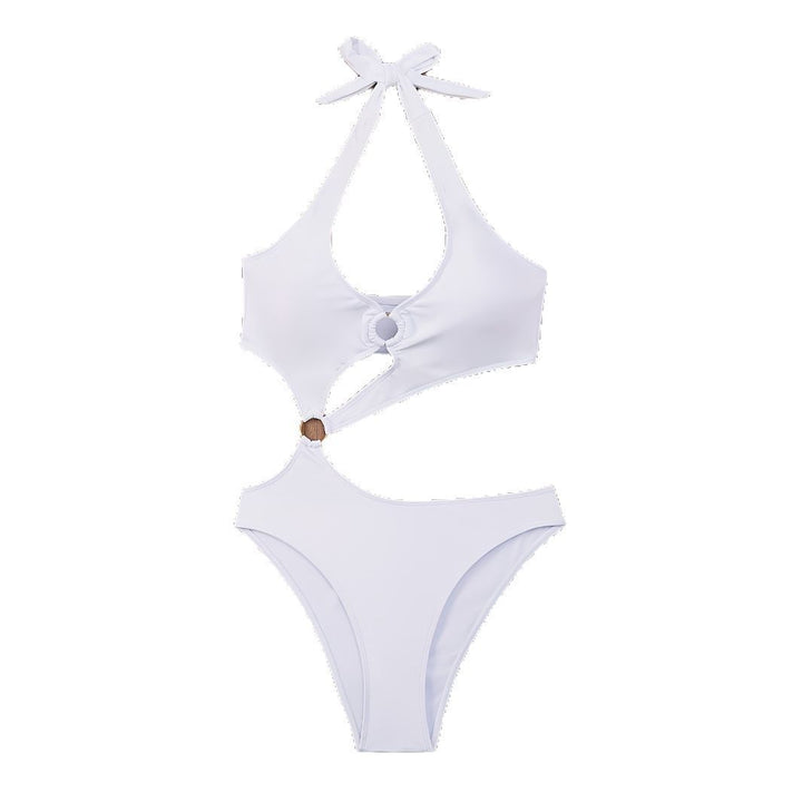 Dame Éntre One-Piece Badedragt med dyb V-Udskæring og innovativt Cut-Out-Design Stilla