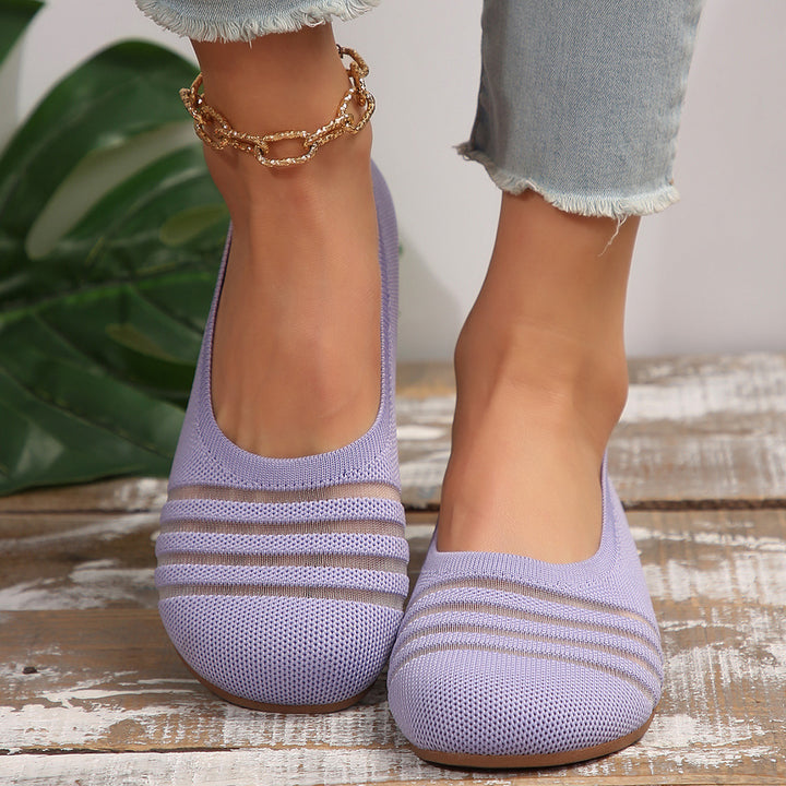 Dame Slip-On Ballerinas med elastisk overmateriale og komfortabelt fodseng Stilla