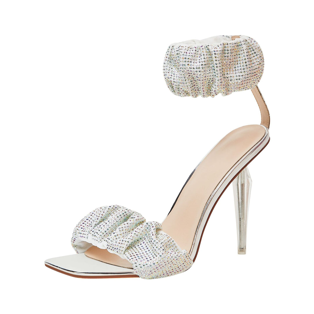Femme Strappy Rhinestone-akkenterede Højhælede Sandaler Stilla