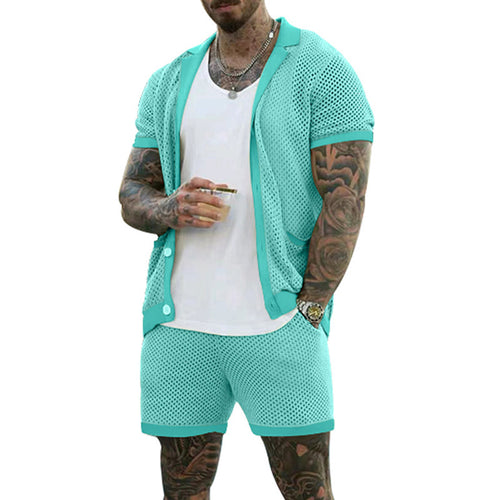 Herre åndbart sportoutfit med moderne netdesign Stilla