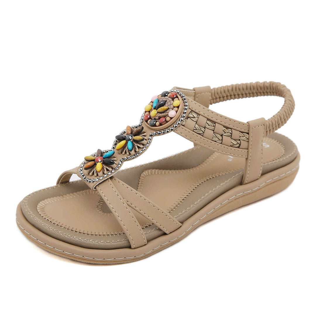 Dame Komfortable Sandaler med dekorative Perler Stilla