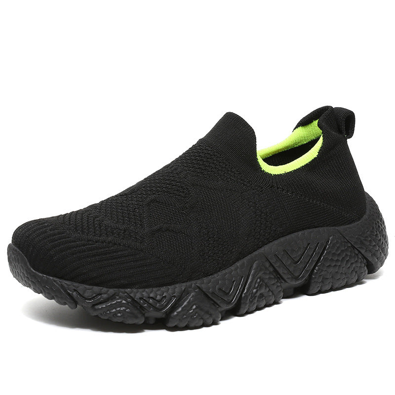 Femme Slip-On Strik-Athletik-Sneaker med åndbart design Stilla