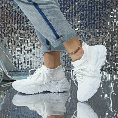 Dame Sporty High-Performance Sneakers med åndbart overmateriale og fleksibel sål Stilla