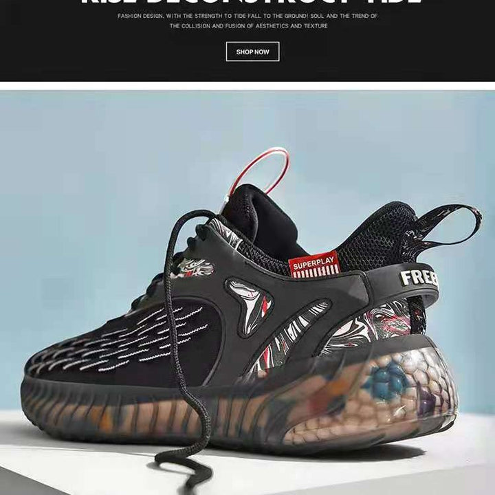 Unisex nan avantgardistisk hybrid-sneaker med struktureret flettetapplikation og støttende hælbro Skovae