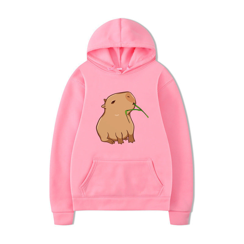 Kvinders hoodie med sjovt dyre design og behagelig pasform Skovae