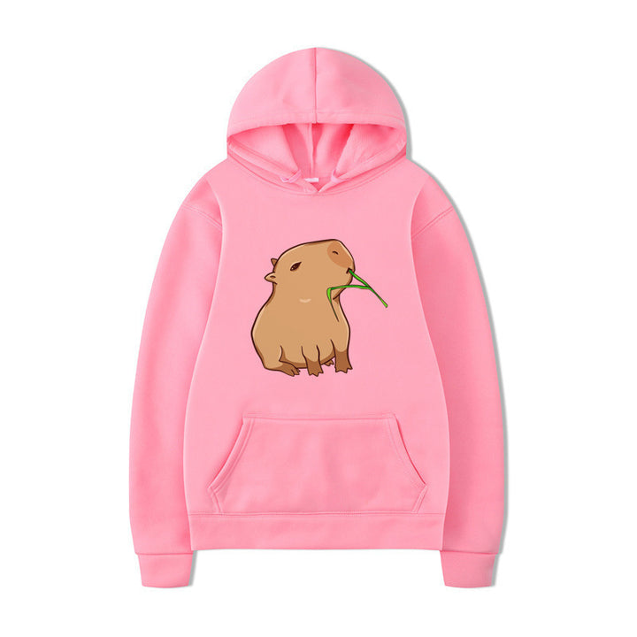Kvinders hoodie med sjovt dyre design og behagelig pasform Skovae