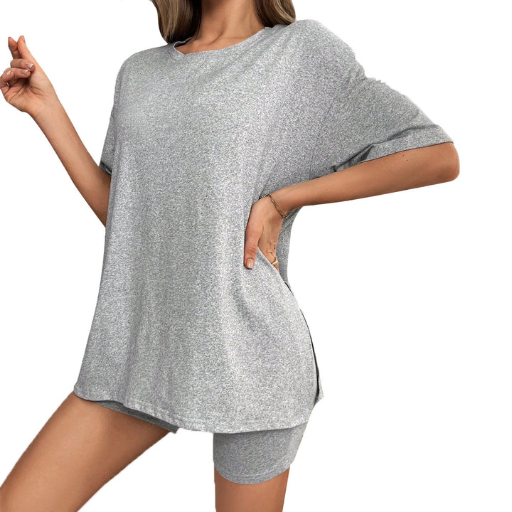 Kvinders afslappede fritids sæt med oversized T-shirt og shorts Stilla