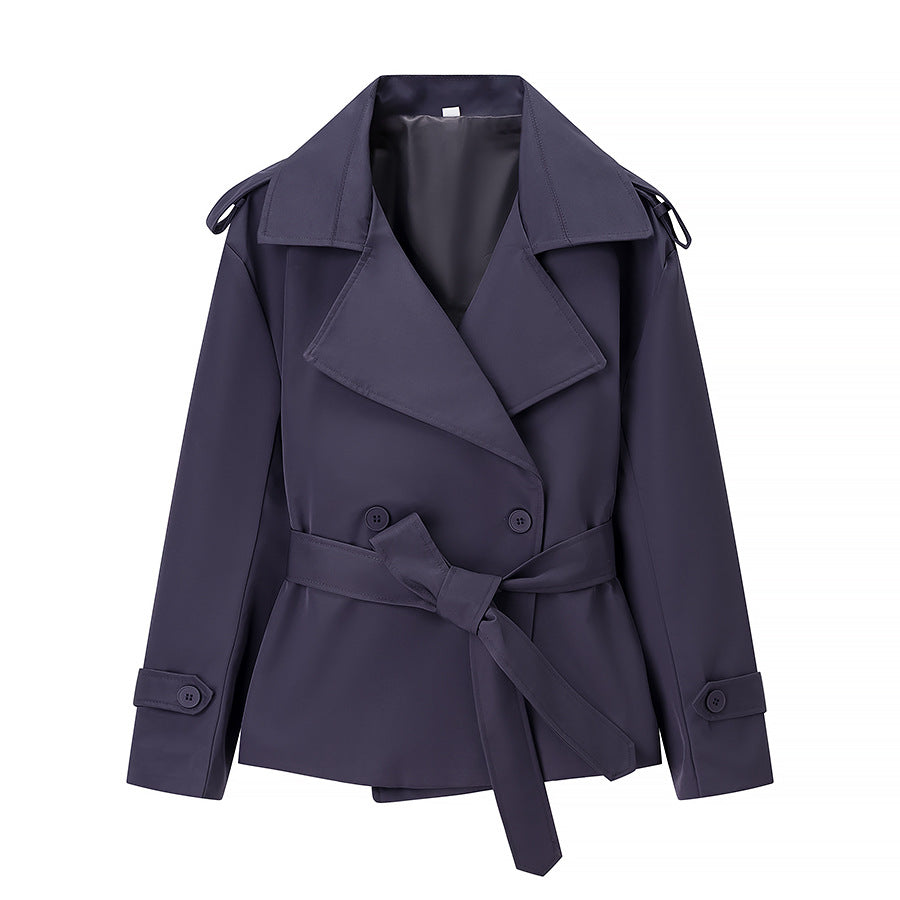 Kvinders Elegant Trench Coat med Bælte og Bred Krave Stilla