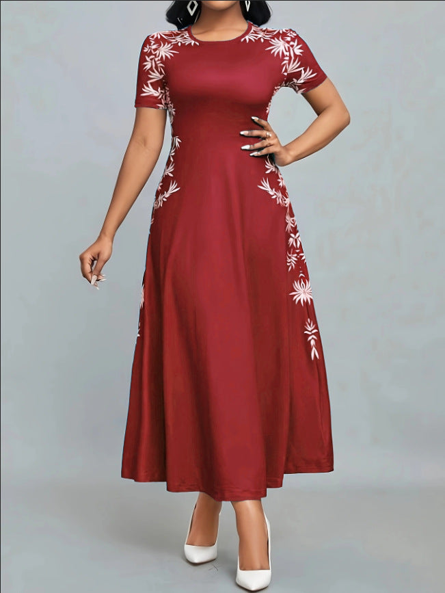 Dame Elegant Maxikjole med florale broderier Skovae
