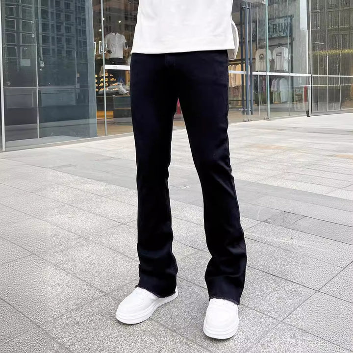Herrer Bootcut Jeans med stilfuldt detalje og afslappet pasform Stilla