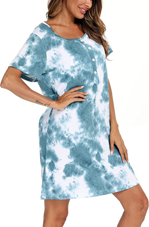 Dame Fritid Tie-Dye Skjortekjole Stilla