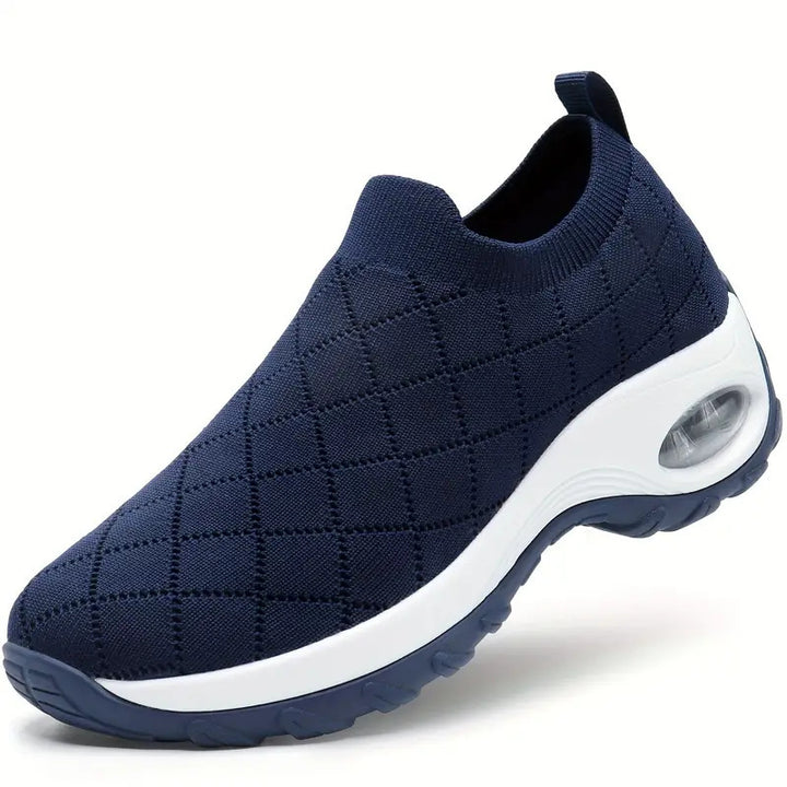 Dame Komfortable Slip-On Sneakers med åndbar strikstruktur Stilla