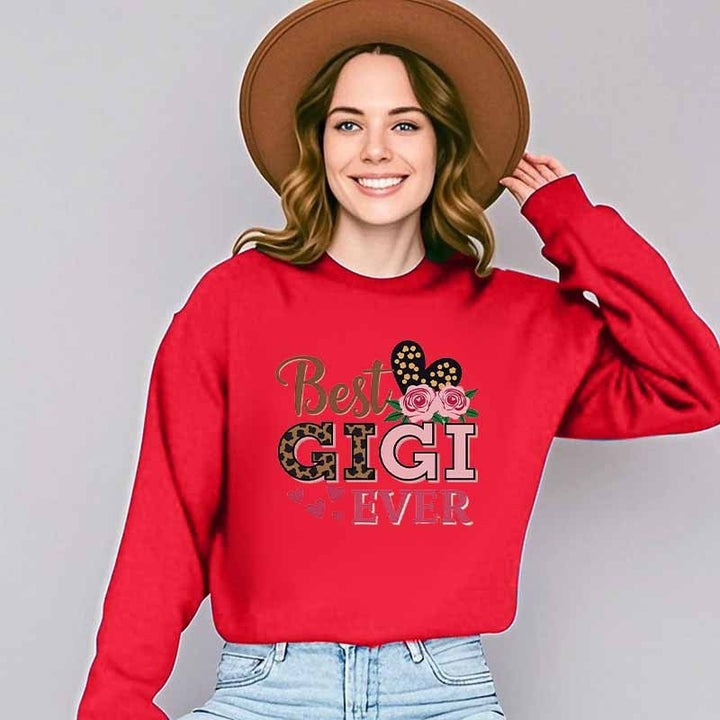Dame sweatshirt med kreativ Gigi motiv Stilla