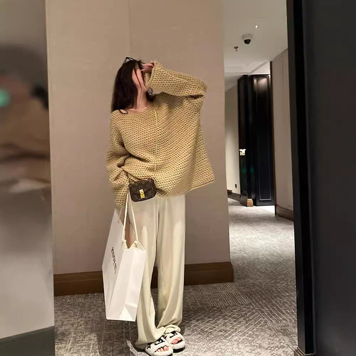 Kvindernes chunky strik oversized sweater med bred pasform Stilla