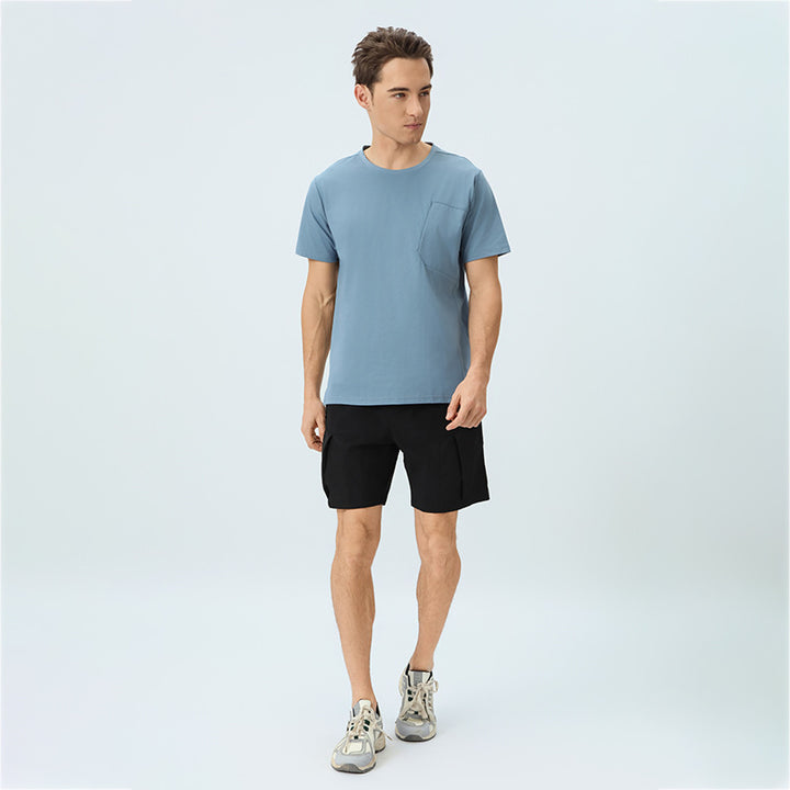 Herrer sporty T-shirt og korte sportshorts Stilla