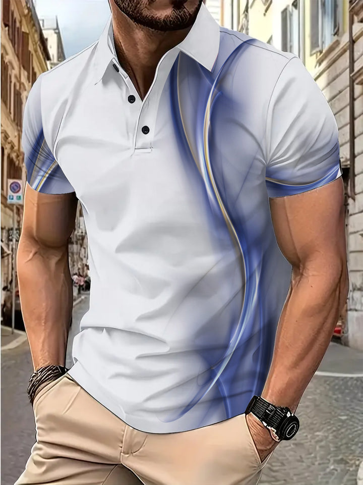Herrer Poloshirt med moderne Fluiddesign Stilla
