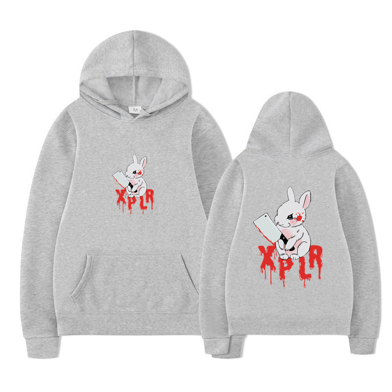 Kvinders hoodie med iøjnefaldende tegneserjemotiv og behagelig pasform Skovae