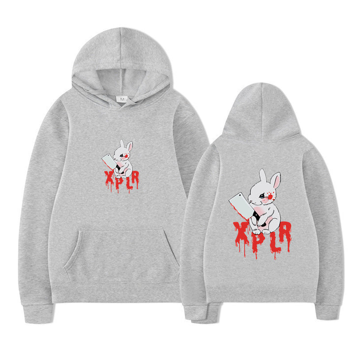 Kvinders hoodie med iøjnefaldende tegneserjemotiv og behagelig pasform Skovae