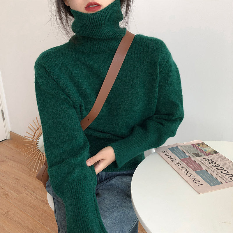 Femme Høj-Hals Lagdelt Strikpullover Stilla
