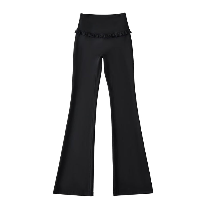 Dame leggings med flæsebund og figursyet snit Stilla