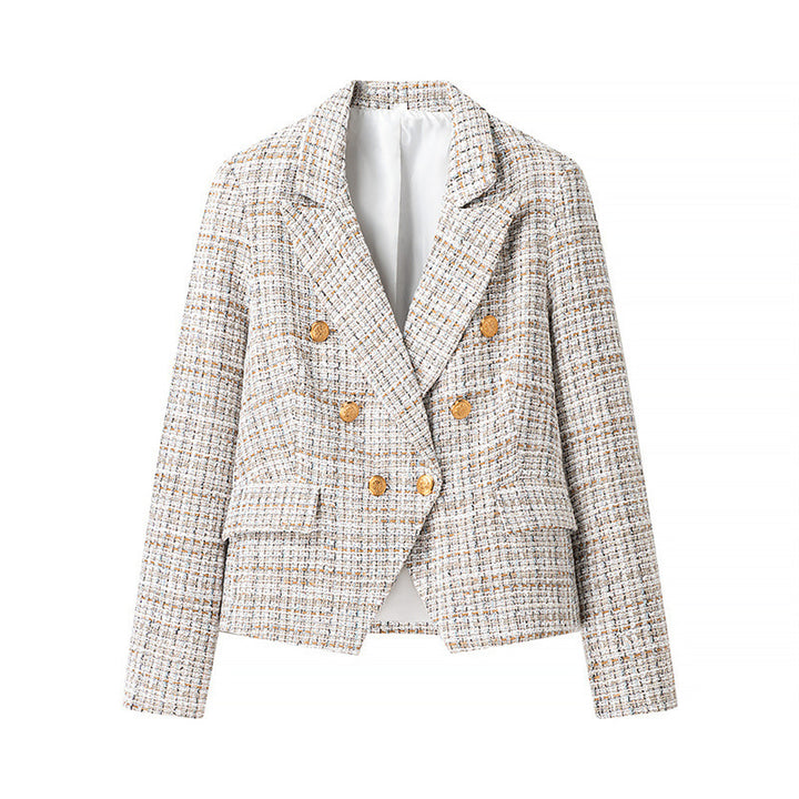 Dame Skræddersyet Dobbeltknap Blazer og Shorts Sæt Stilla