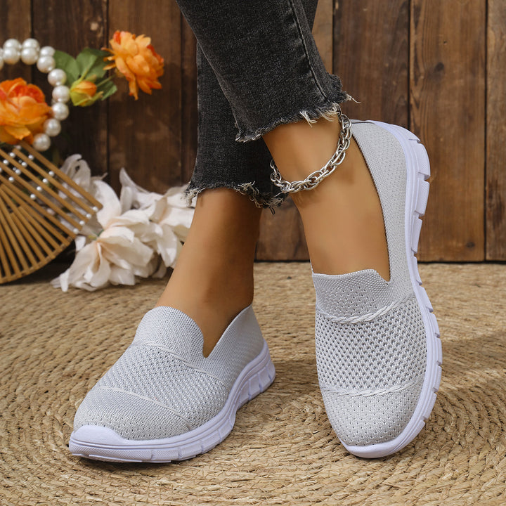 Dame behagelige Slip-On Sneakers med åndbart overmateriale og skridsikker sål Stilla