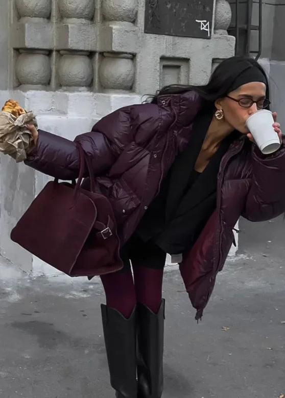 Stilla | Gloss Oversize Pufferjakke