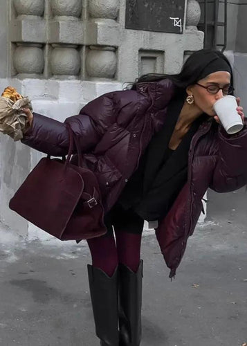 Stilla | Gloss Oversize Pufferjakke