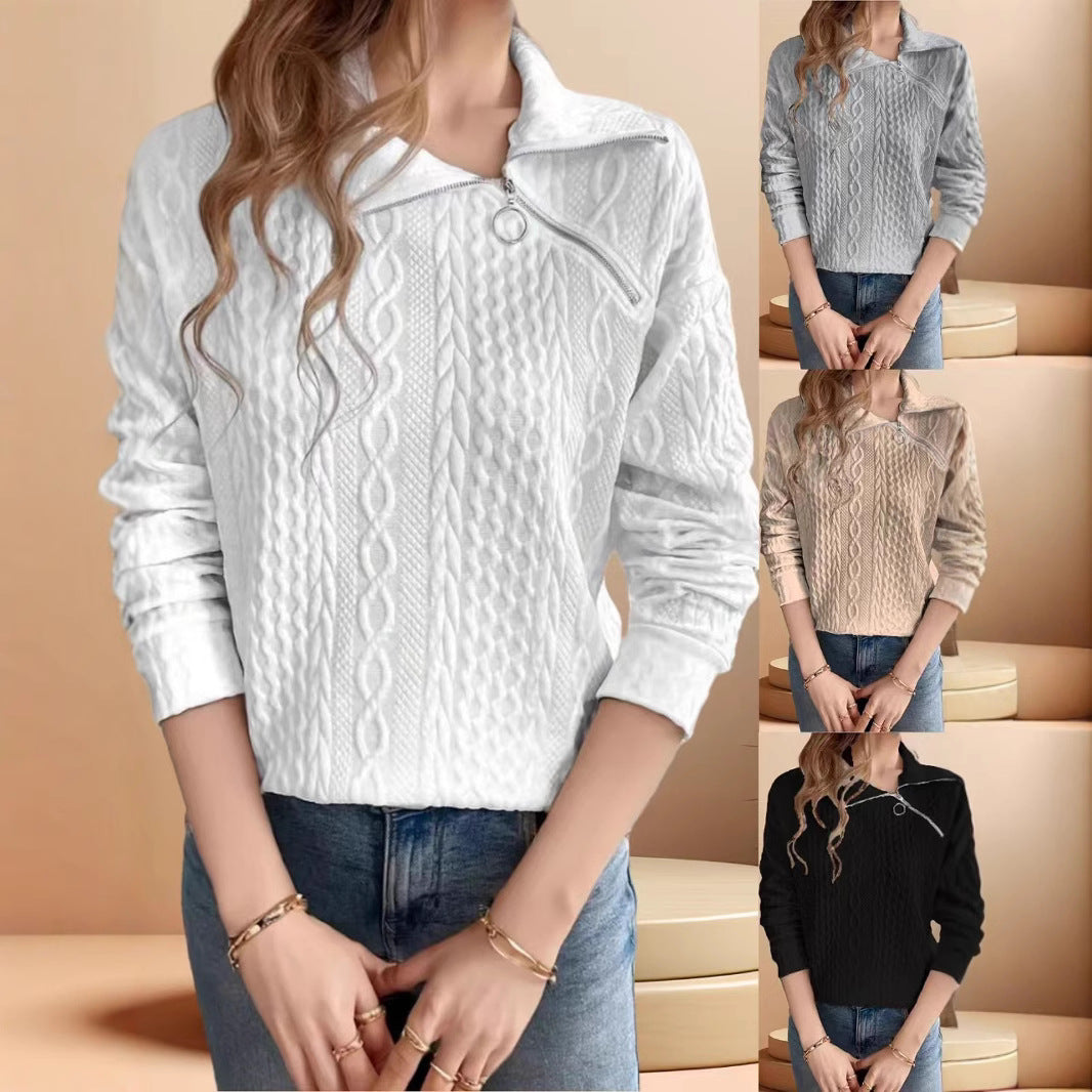 Femme Komfortabel Kabelstrikpullover Stilla