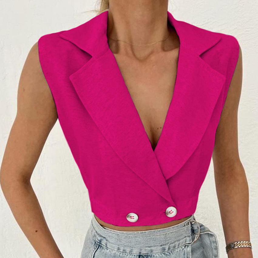Dame udenærmet Blazer med smart dobbeltknaplukning og moderne snit Stilla