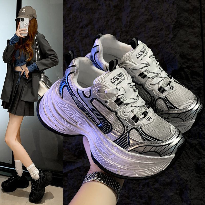 Dame Chunky Sneakers med innovativ dæmpningsteknologi og åndbart mesh-overmateriale Stilla