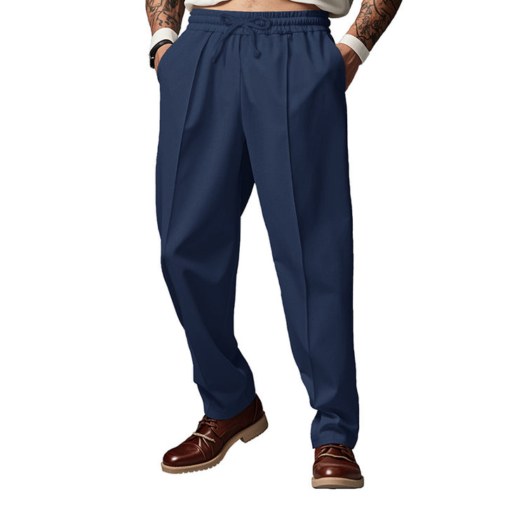 Herrer nan sporty joggingbukser med elastisk talje og forreste midtersøm Skovae
