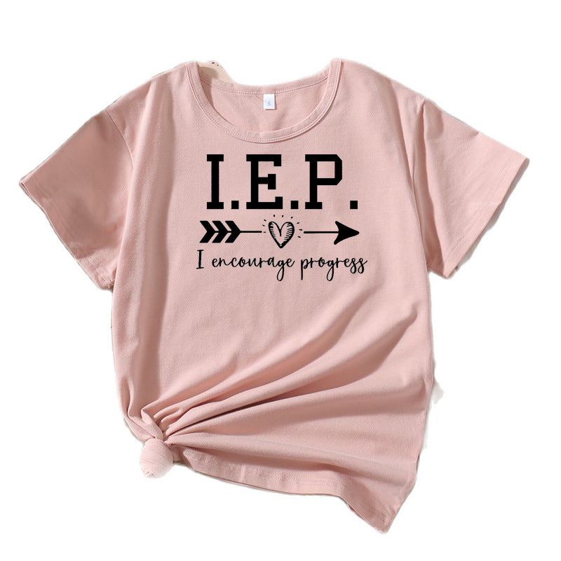 Kvinder Inspirerende Besked Grafik T-shirt Stilla