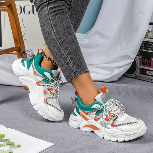 Dame Sporty Lifestyle-sneakers med åndbart netovermateriale og dæmpende sål Stilla