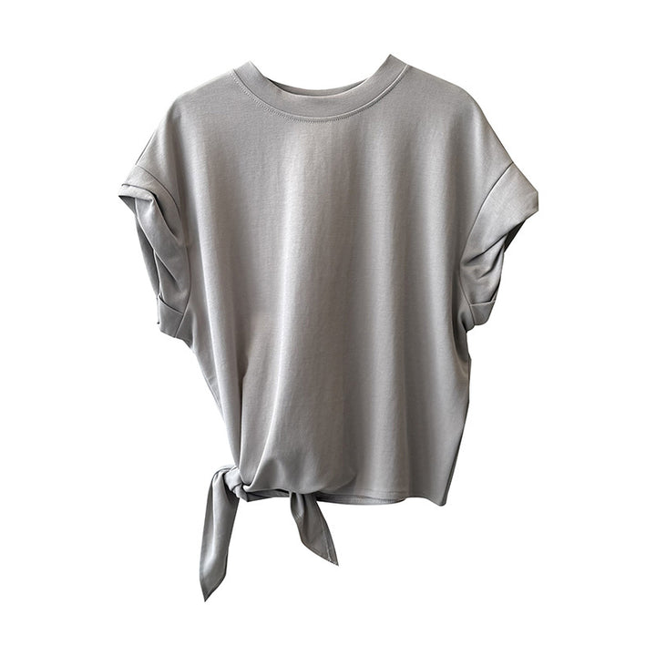 Dame afslappet T-shirt med taljebånd og moderne snit Stilla