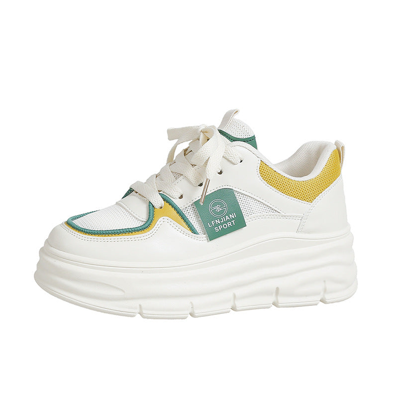 Dame Sporty Plateau-Sneakers med åndbart mesh-overflade og innovativ bærekomfort Stilla