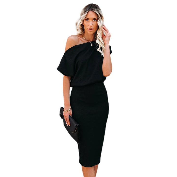Dame Off-Shoulder Midikjole med Bodycon-pasform Stilla