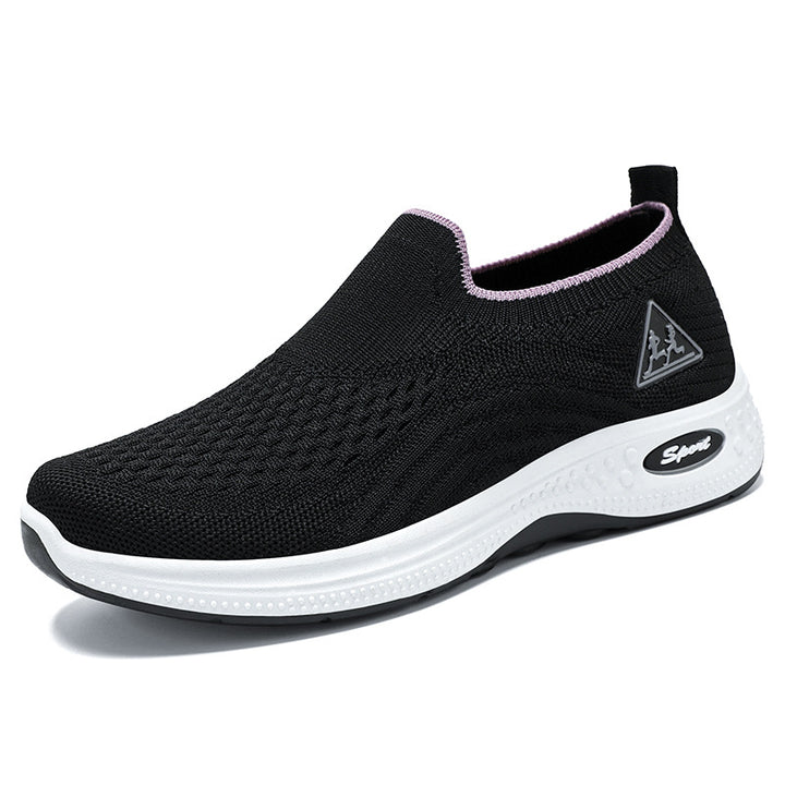 Dame Sporty Sneakers med elastisk strikket overflade Stilla