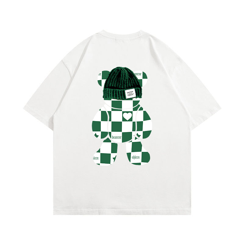 Dame T-shirt med legende bjørnemotiv og moderne grafikdesign Stilla
