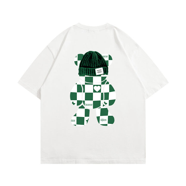 Dame T-shirt med legende bjørnemotiv og moderne grafikdesign Stilla