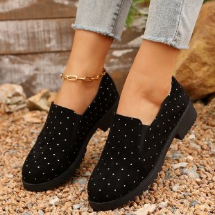 Dame Slip-On sko med funklende rhinestones Stilla