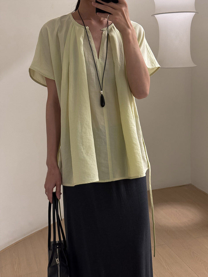 Dame komfortabelt Kaftan-overdel med elastisk talje bånd og moderne snit Stilla