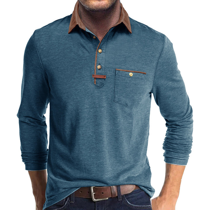 Herre Langærmet Polo T-shirt Stilla