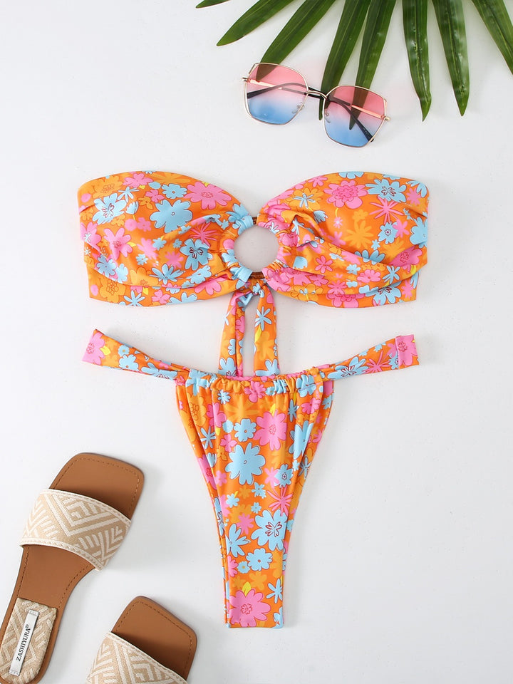 Femme Chic Cut-Out Bandeau Bikini Set Stilla